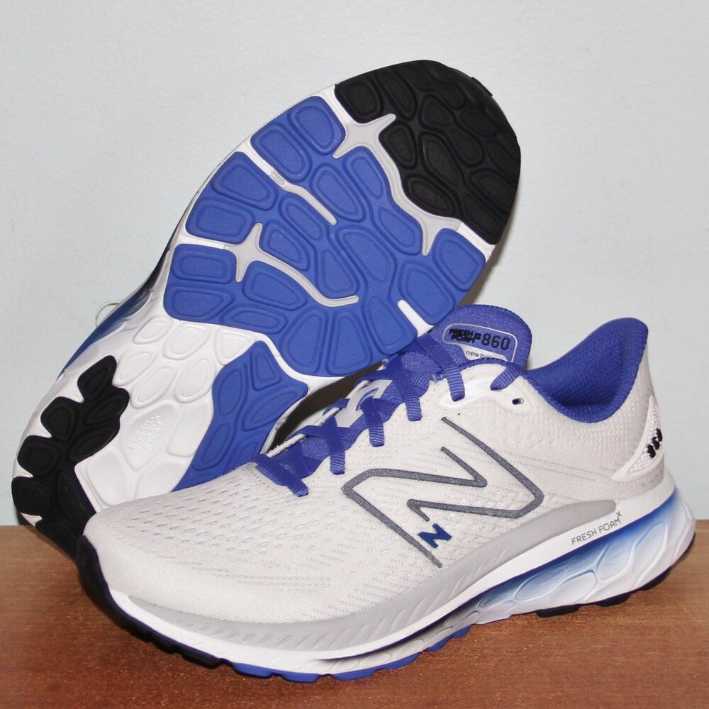 New Balance Fresh Foam X 860 v13 Running Shoes Mens 7 2E Wide EE White Blue